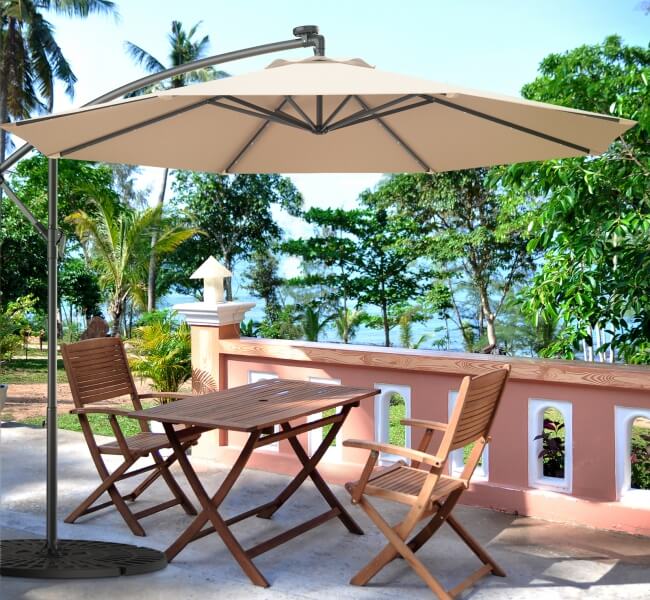 Hình ảnh thực tế của sản phẩm ô dù che nắng ngoài trời