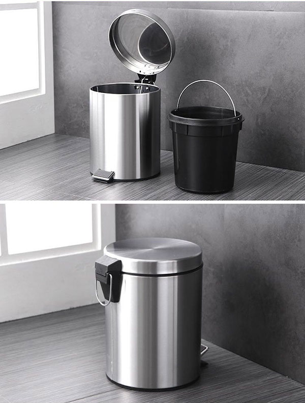 Thùng rác inox đạp chân 12 lít