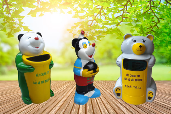 thung rac hinh thu gau