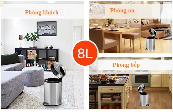Mẫu thùng rác thích hợp sử dụng trong nhiều không gian khác nhau