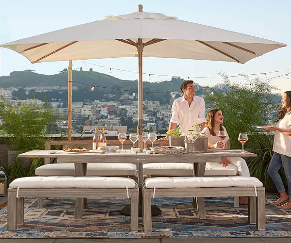 Ô chính tâm vuông che nắng che mưa và trang trí cực tốt