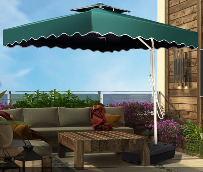 Ô dù vuông 3m lệch tâm đang được ưa chuộng hiện nay