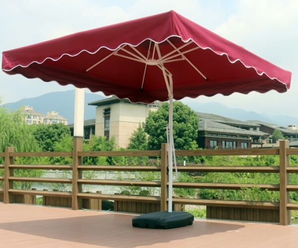 Ô lệch tâm vuông 2.5m màu đỏ đô