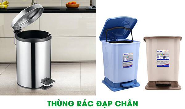 thung rac dap chan trong nha bep