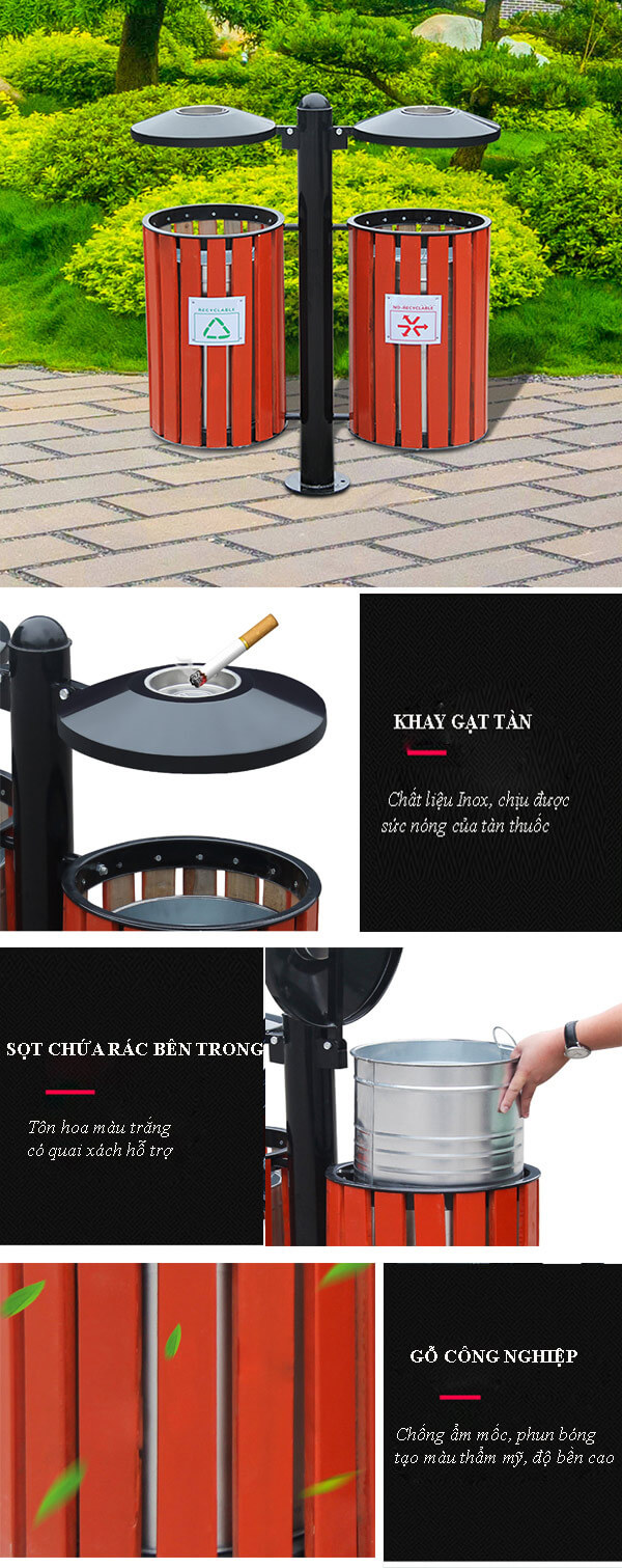 thung rac go treo doi