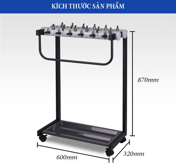 Thông số kích thước giá treo ô