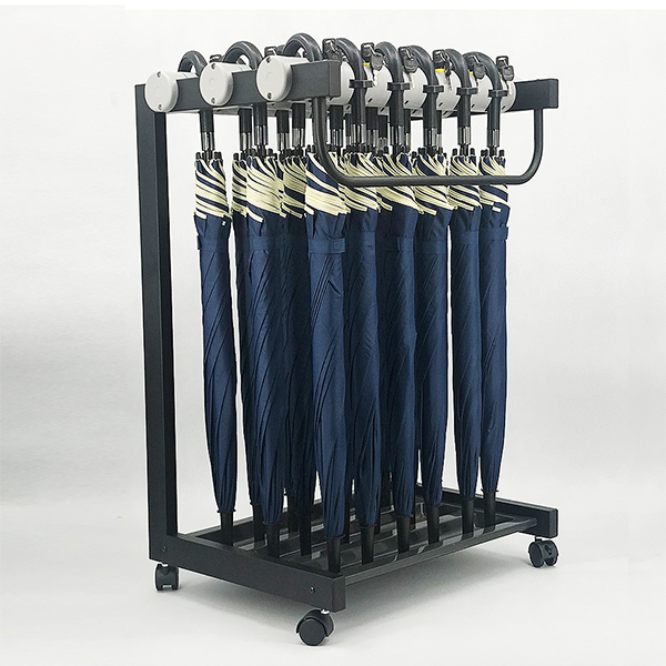 Kệ để dù có ổ khóa, bánh xe di chuyển 