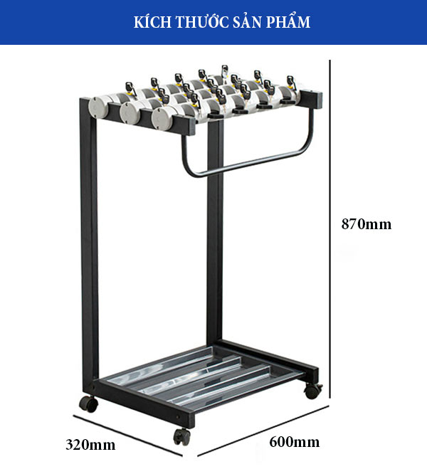 Kích thước mẫu giá treo ô đa năng
