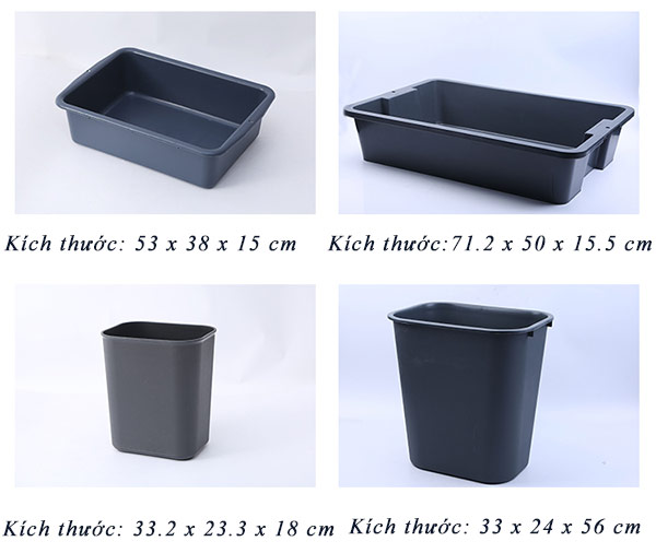 Kích thước các loại khay đựng bát, đồ bẩn