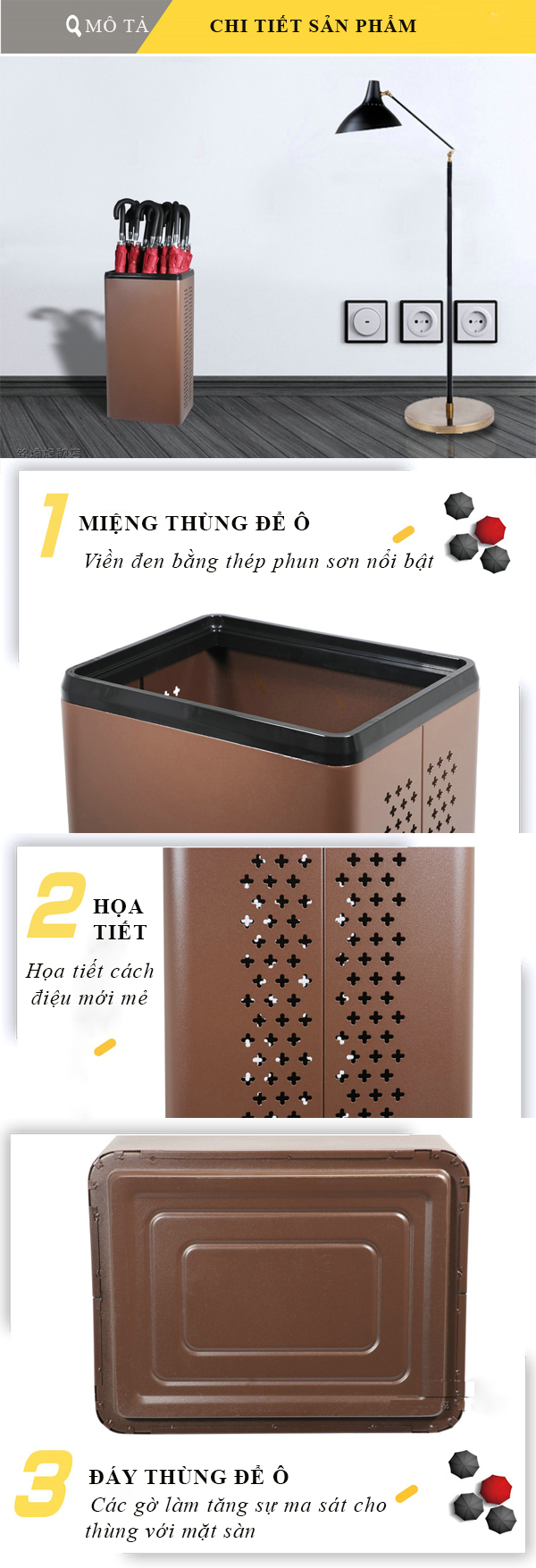 Mô tả chi tiết từng bộ phận cấu thành sản phẩm