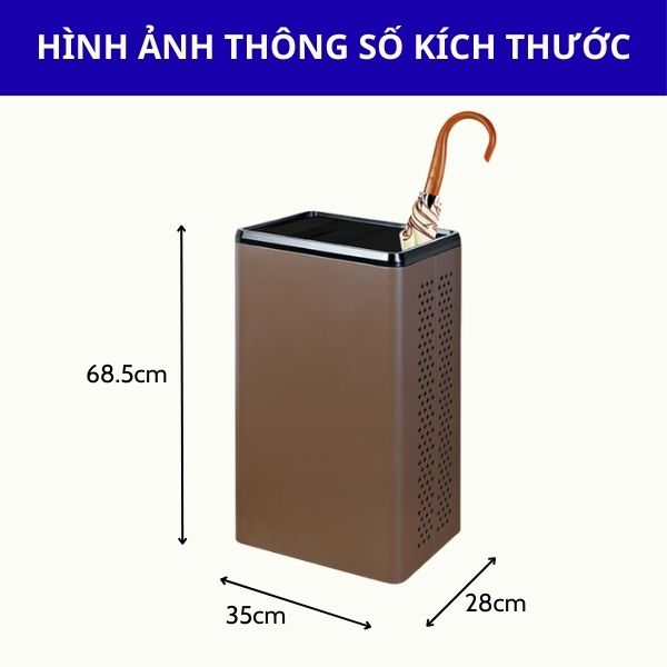 Kích thước thùng chứa ô dù