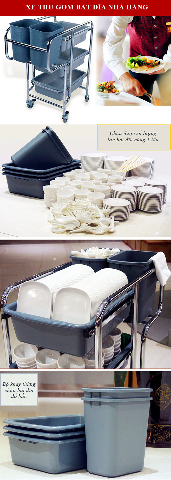 Mô tả chi tiết mẫu xe thu gom bát đĩa