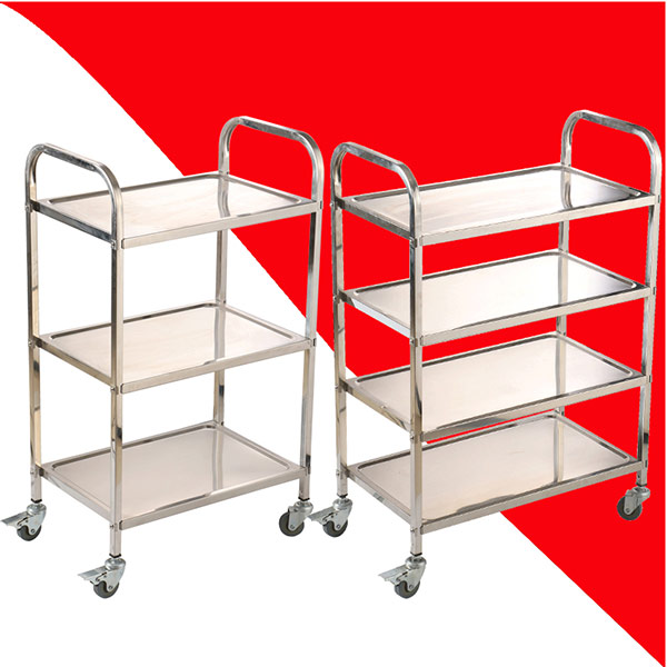 Mẫu xe đẩy thức ăn bằng inox được ưa chuộng