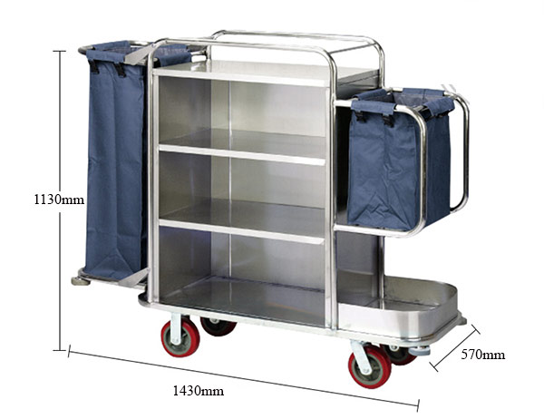Kích thước xe dọn phòng bằng inox