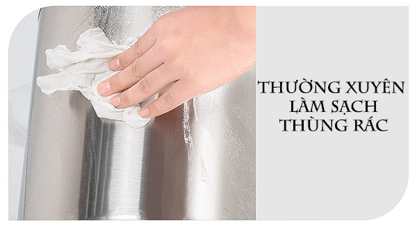 Biện pháp giữ cho thùng rác inox không bị gỉ trong quá trình sử dụng