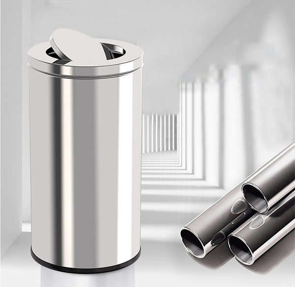 Cấu tạo của thùng rác inox nắp bập bênh