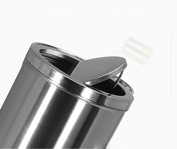 Cấu tạo của thùng rác inox nắp bập bênh