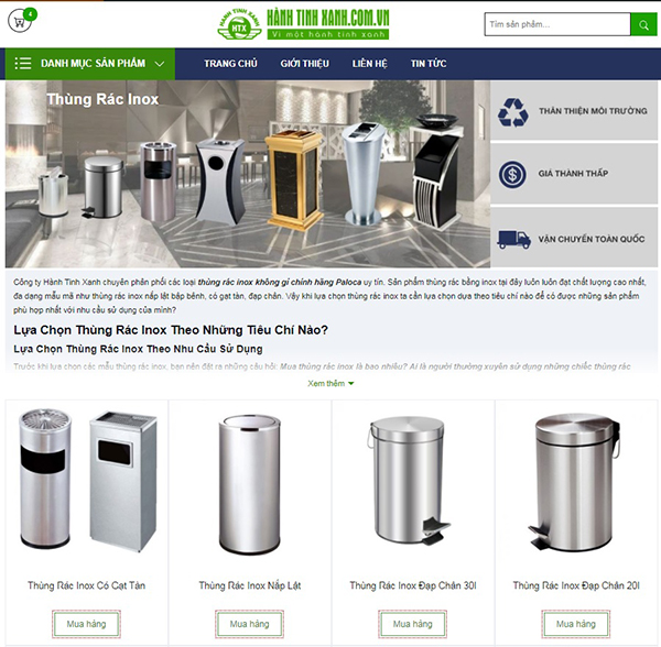 Công ty bán thùng rác inox online uy tín chất lượng