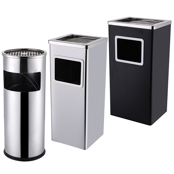 Đặc điểm nổi bật của thùng rác inox gạt tàn thuốc lá