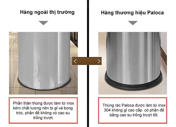 Đánh giá chất lượng của thùng rác inox ngoài thị trường