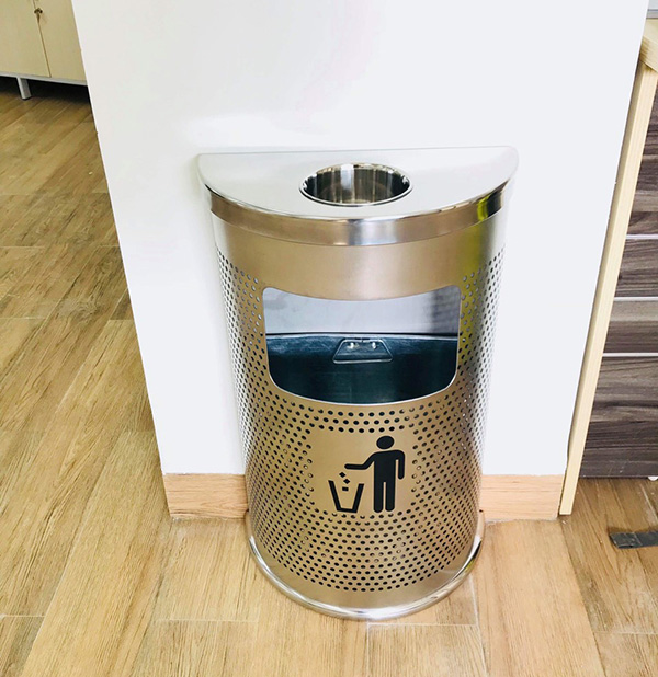 3 mẫu thùng rác inox gạt tàn phổ biến nhất hiện nay