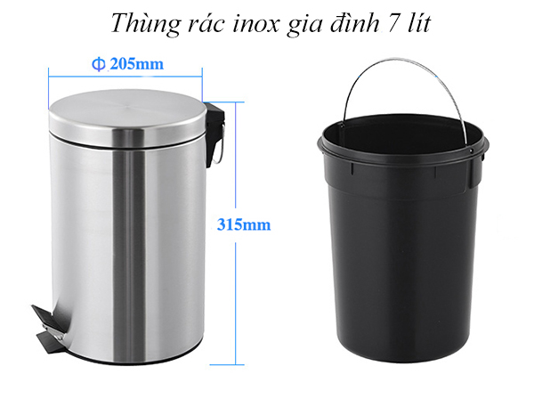 Điểm danh những mẫu thùng rác inox đạp chân phổ biến nhất