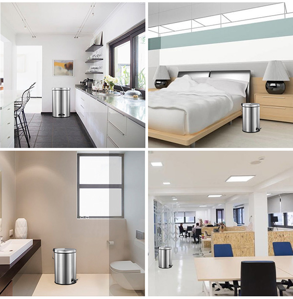 Thùng rác inox đạp chân sử dụng cho mọi không gian