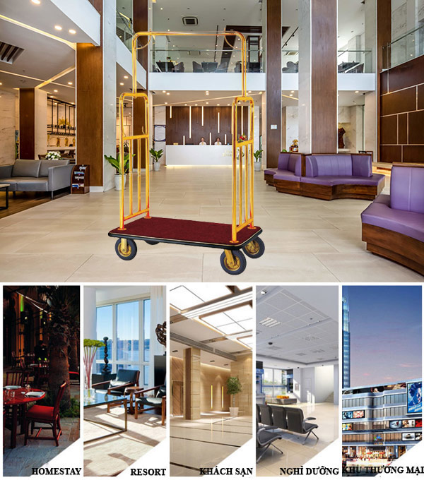 Mẫu xe kéo vali phù hợp với những không gian sang trọng