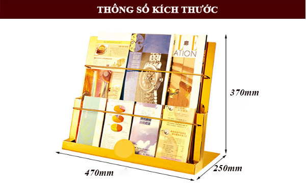 Khám phá kích thước giá để sách báo bằng inox