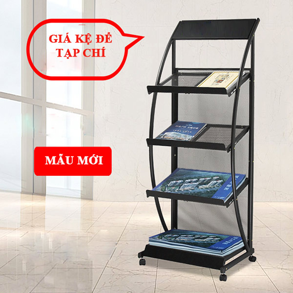 Mẫu giá để tạp chí, sách báo dùng tại văn phòng