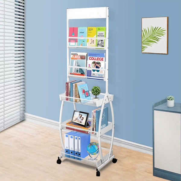 Hành Tinh Xanh đang có sẵn giá để sách báo màu trắng