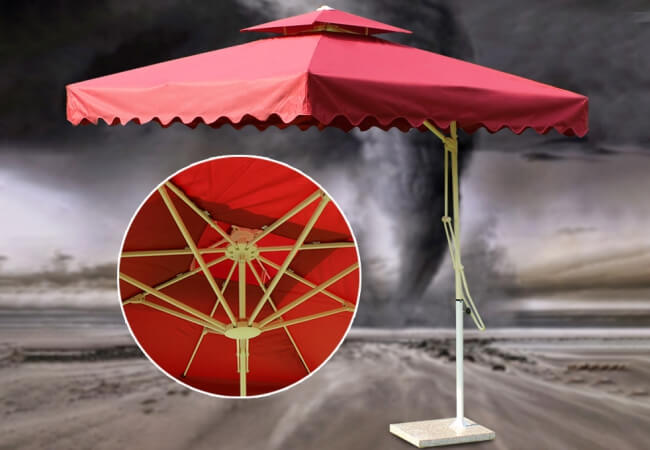 Mẫu dù vuông lệch tâm che nắng khung sắt tĩnh điện bền bỉ với thời gian