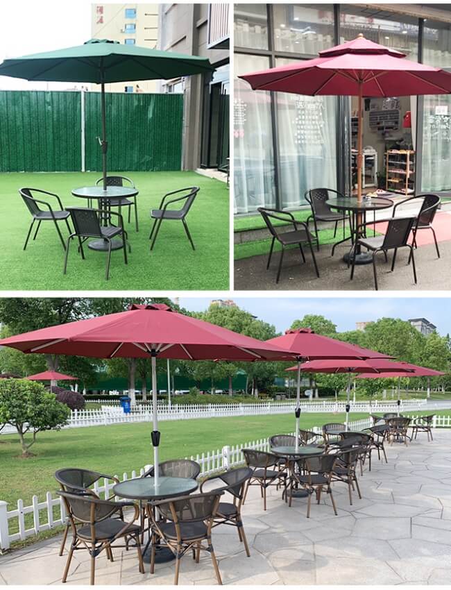 Ô dù chính tâm thích hợp cho nhiều không gian quán cafe