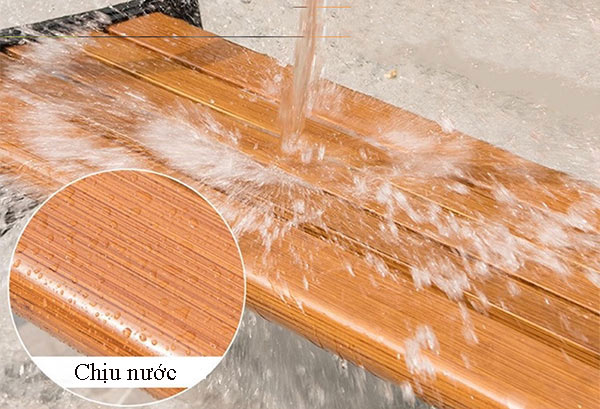 Nan ghế nhựa giả gỗ bền bỉ dưới mọi tác động thời tiết