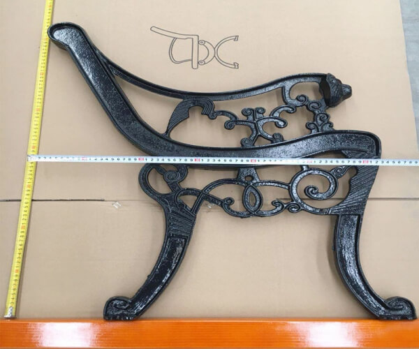 Khung ghế gang đúc, kích thước chuẩn