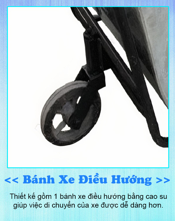 Xe đẩy rác 3 bánh bằng tôn