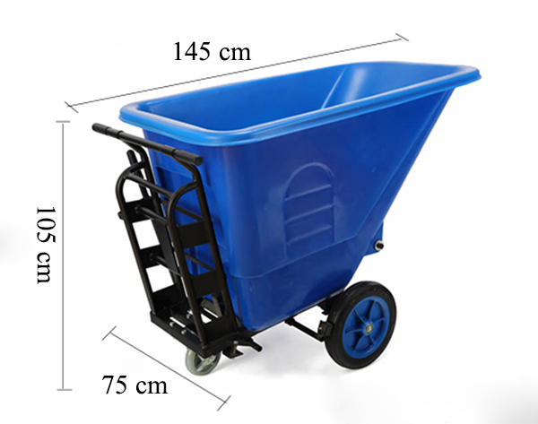 Xe đẩy rác 450 lít