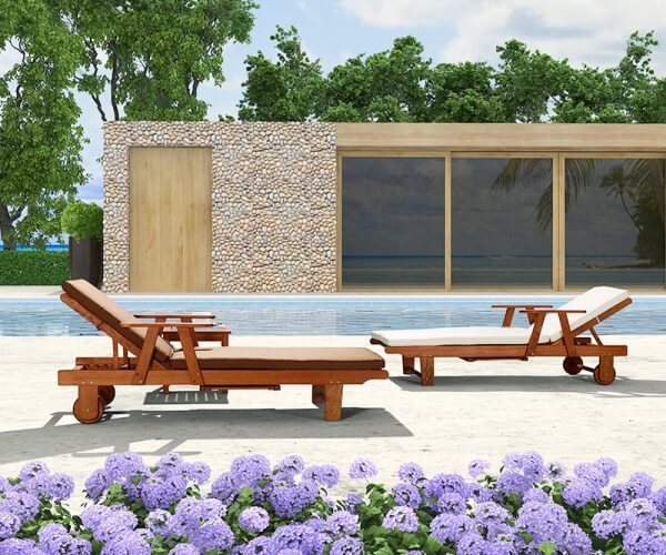 Ghế gỗ hồ bơi chất lượng, cao cấp