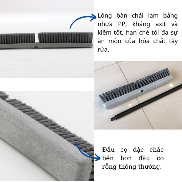Lông bàn chải nhựa PP chất lượng cao, đánh bật vết bẩn hiệu quả