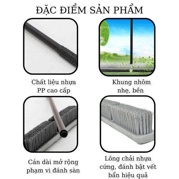 Một số đặc điểm nổi bật của chổi cọ sàn nhà