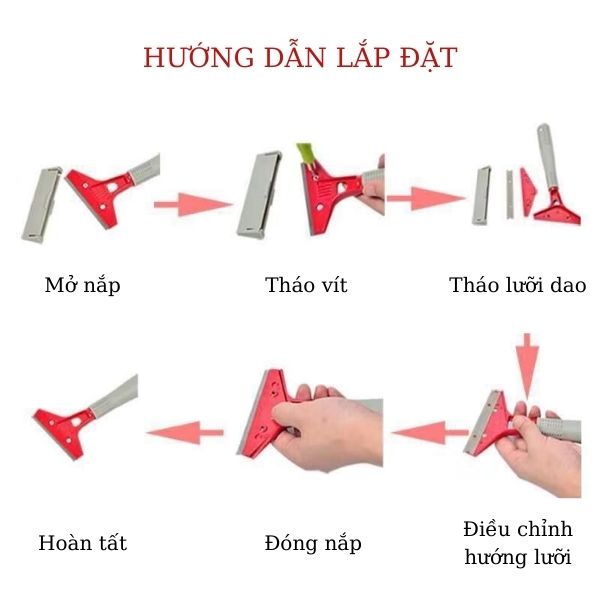 Các bước lắp đặt bộ dao cạo chuyên dụng