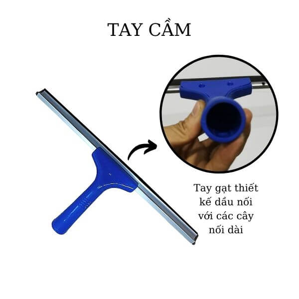 Tay gạt kính thiết kế đầu nối với các cây nối dài