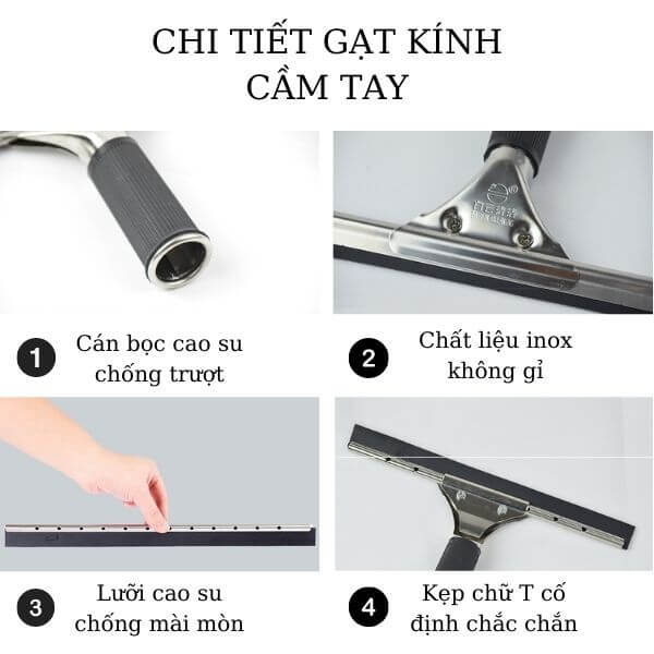 Cấu tạo cơ bản của cây gạt kính cầm tay