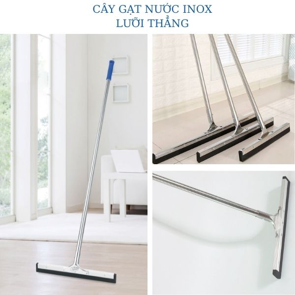 Bộ gạt sàn lưỡi thẳng khung inox cao cấp, chất lượng