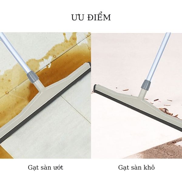 Cây gạt nước sàn công nghiệp gạt được sàn khô và sàn ướt
