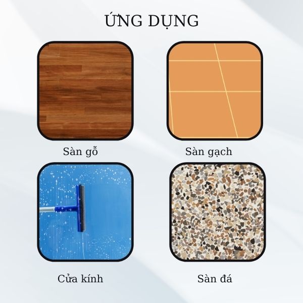 Cây gạt sàn nhựa ứng dụng đa dạng trên mọi mặt sàn
