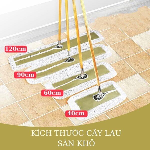 Kích thước cây lau sàn Deluxe