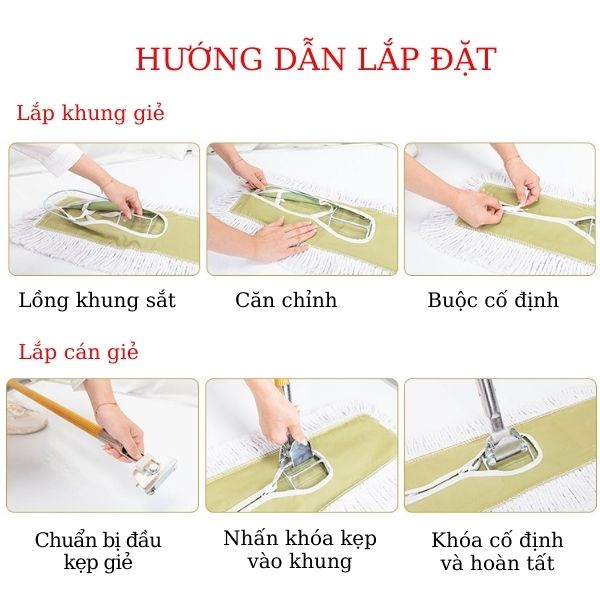 Các bước lắp đặt cây lau khô deluxe