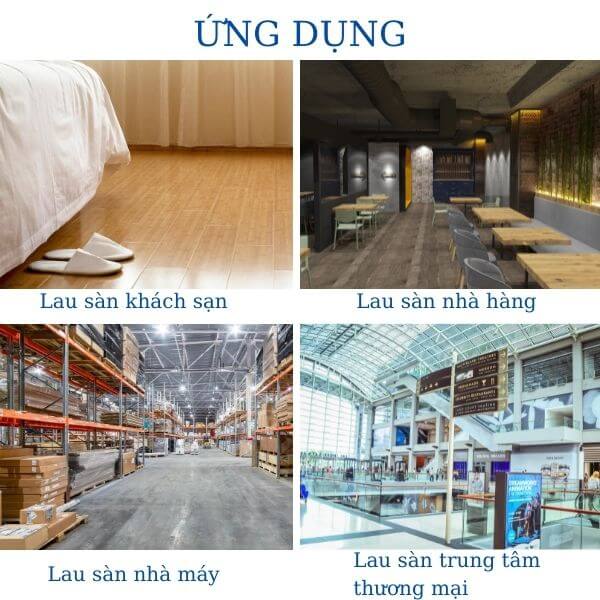 Cây lau ướt công nghiệp được sử dụng cho công tác vệ sinh công nghiệp tại tòa nhà, khách sạn,...