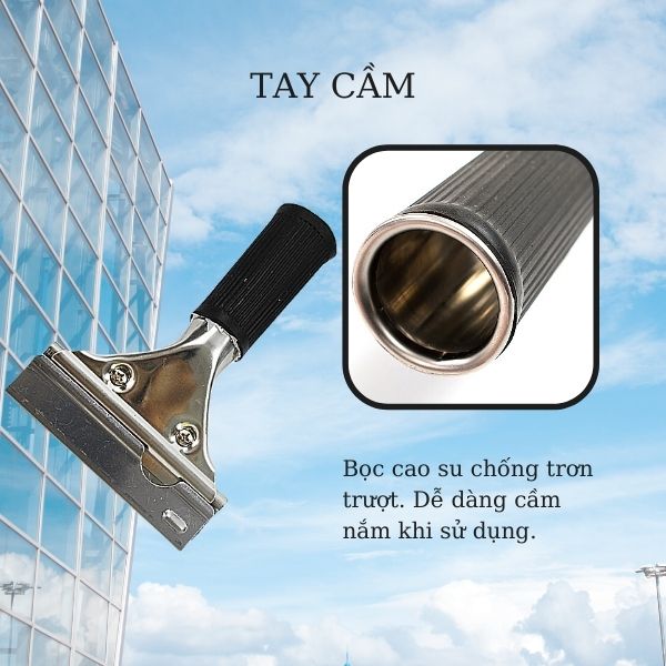 Tay cầm dao cạo kính bọc cao su chống trơn trượt